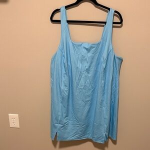 all in motion Light Blue Square-Neck Tank Tennis Dress
